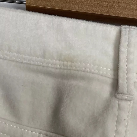 J Jill Pants Womens Size 8 TALL White Velour Cotton Spandex Blend - Picture 9 of 13